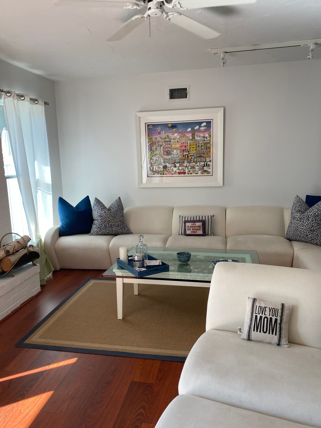 Living room with sectional sofa